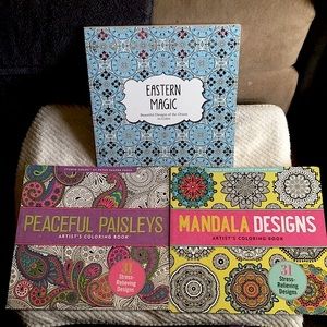 3 Stress Relieving Color Books